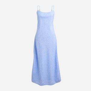 J.Crew Gwenyth Sleeveless Sheath Slip Dress in Linen Blue